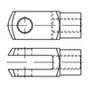 DIN71752 Gabelkopf ohne Federklappbolzen Form ES Stahl elektrolytisch verzinkt